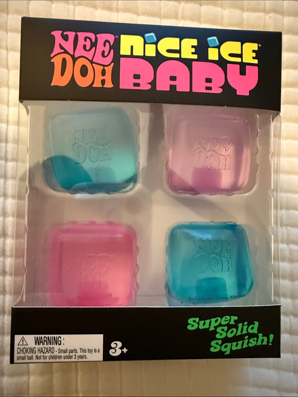 Needoh Nice Ice Baby Super Solid Squish - Pink & Teal Set